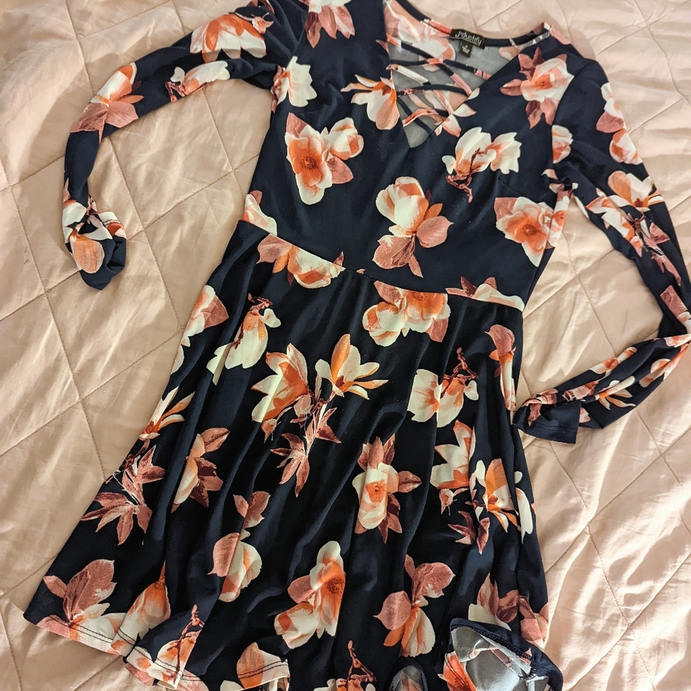 Blue Floral Summer Dress